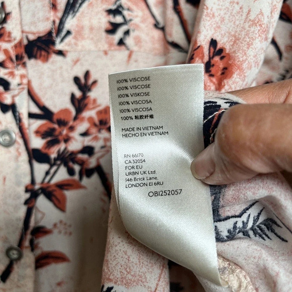 Free People It's A Vibe Button Down Shirt Floral Small - Picture 6 of 12